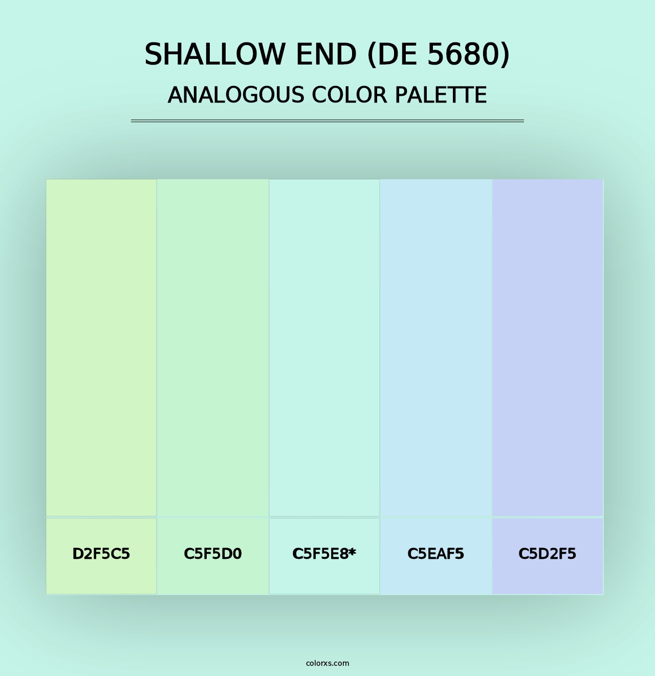 Shallow End (DE 5680) - Analogous Color Palette