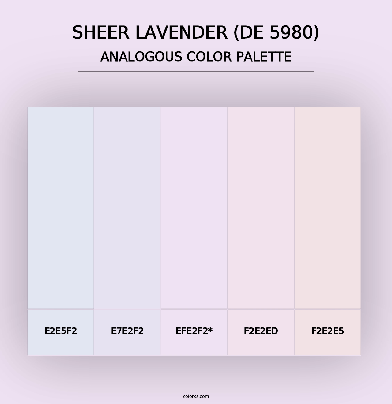 Sheer Lavender (DE 5980) - Analogous Color Palette