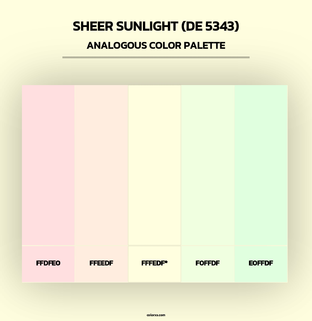 Sheer Sunlight (DE 5343) - Analogous Color Palette