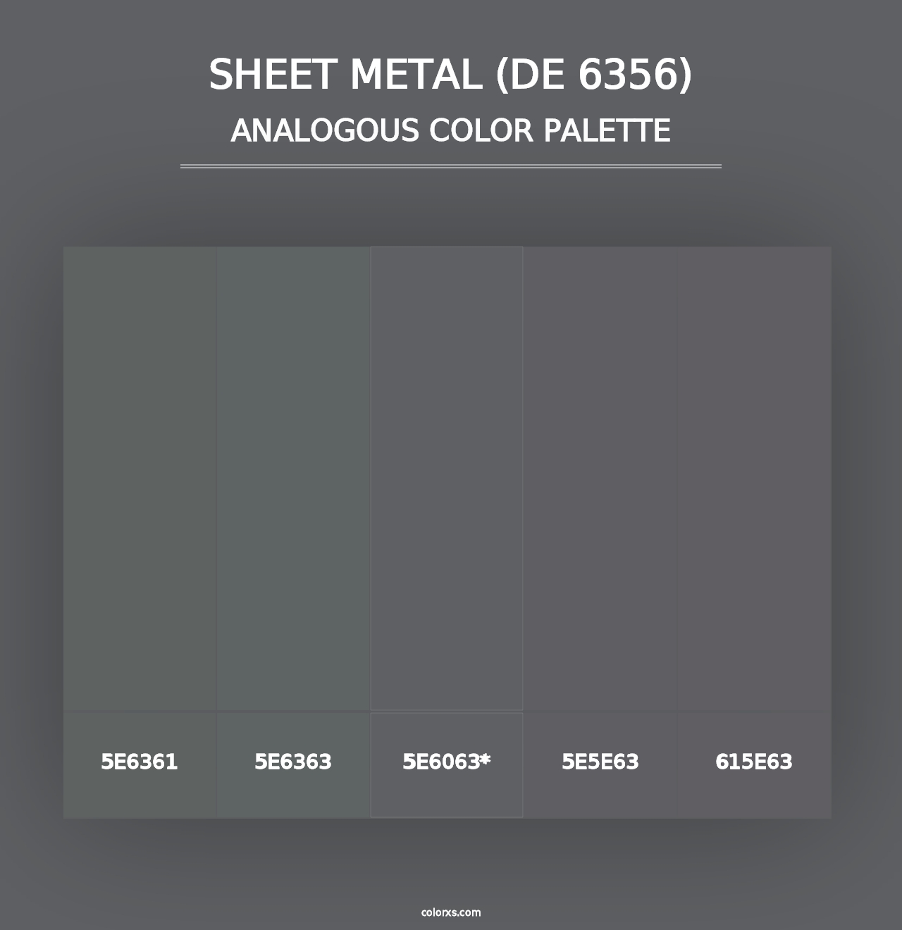 Sheet Metal (DE 6356) - Analogous Color Palette