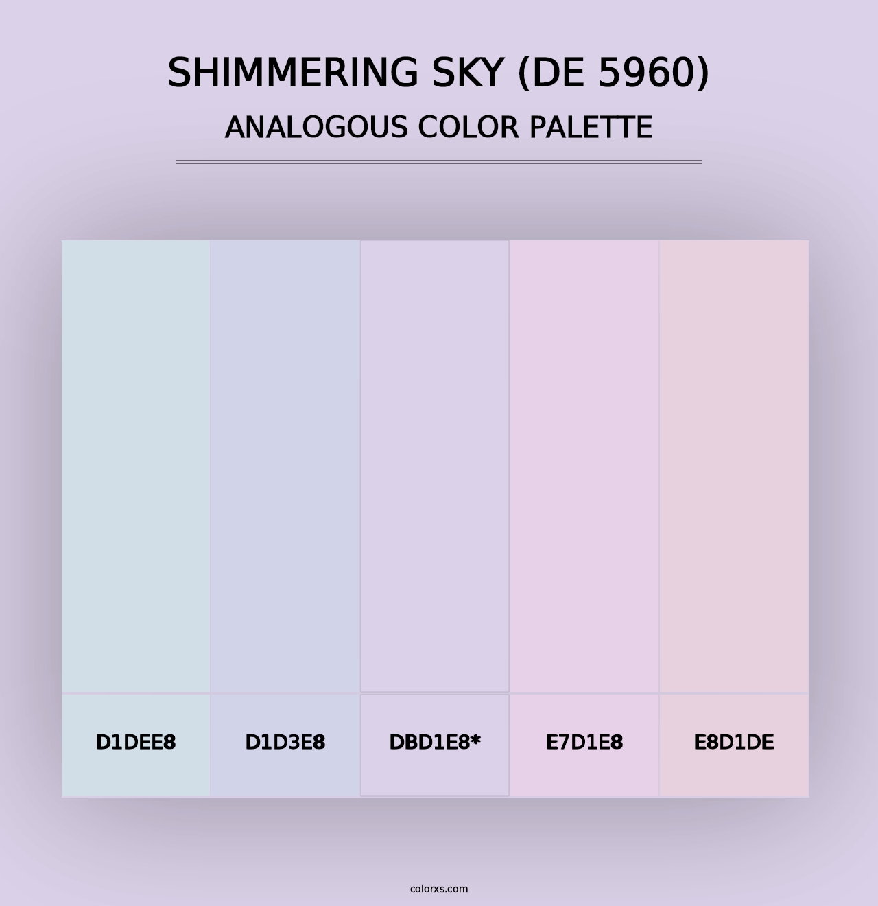 Shimmering Sky (DE 5960) - Analogous Color Palette