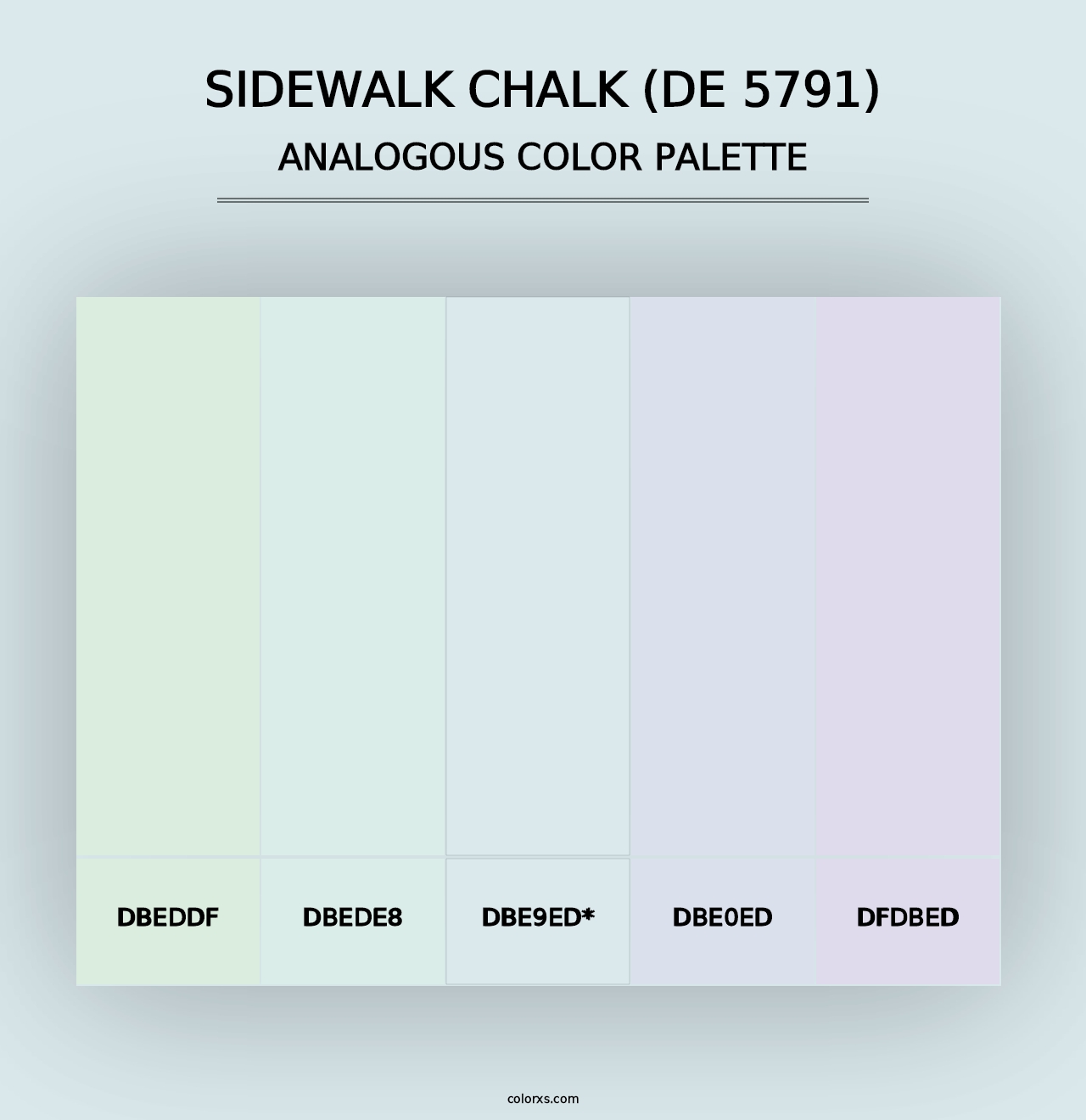 Sidewalk Chalk (DE 5791) - Analogous Color Palette