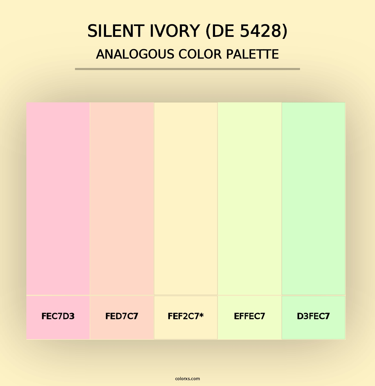 Silent Ivory (DE 5428) - Analogous Color Palette