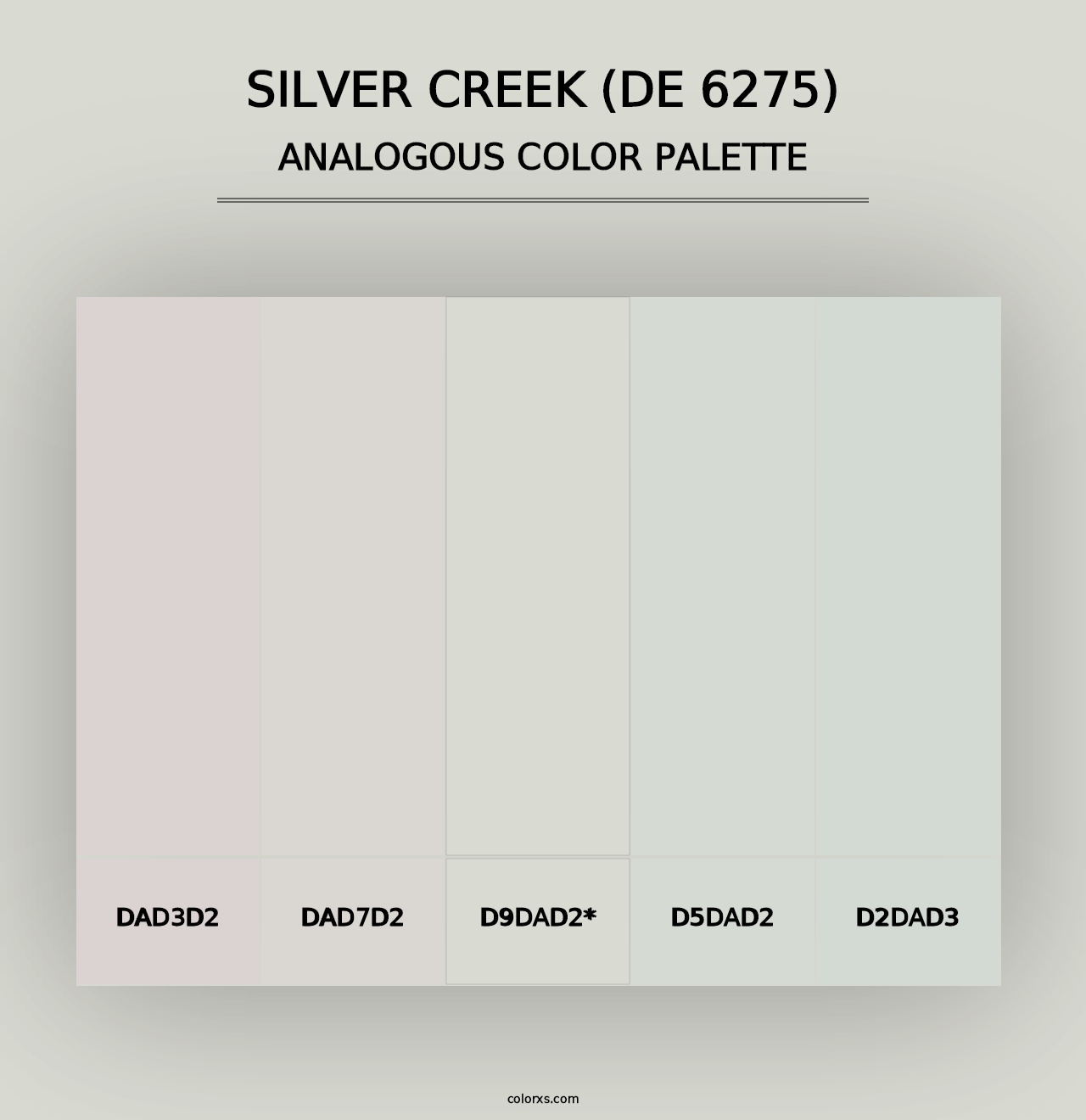 Silver Creek (DE 6275) - Analogous Color Palette