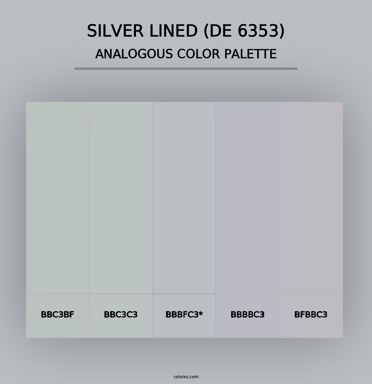 Silver Lined (DE 6353) - Analogous Color Palette