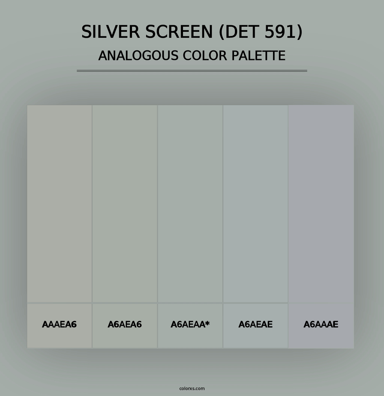 Silver Screen (DET 591) - Analogous Color Palette