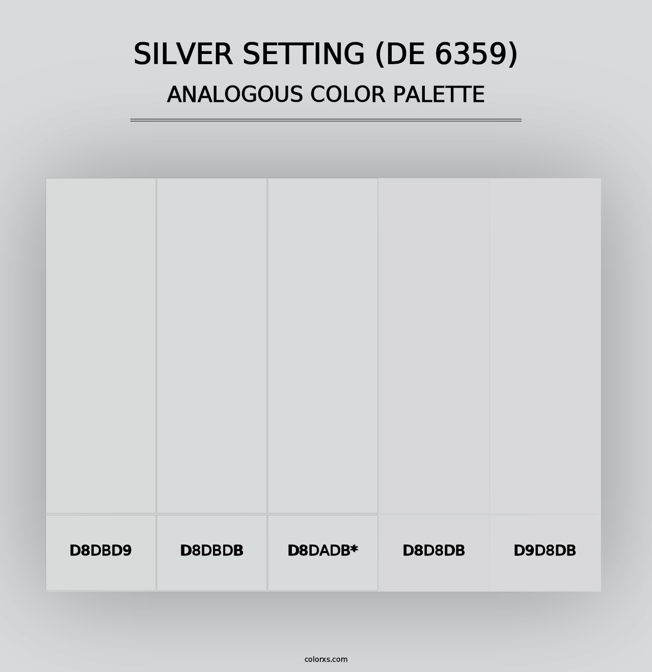 Silver Setting (DE 6359) - Analogous Color Palette