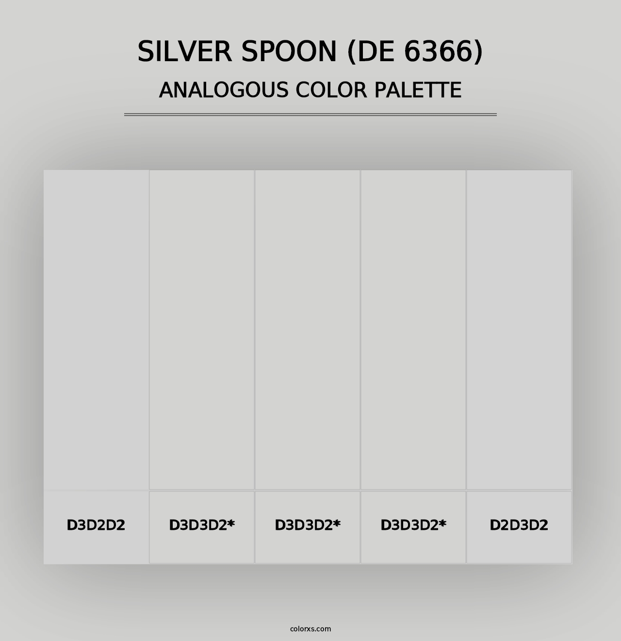 Silver Spoon (DE 6366) - Analogous Color Palette