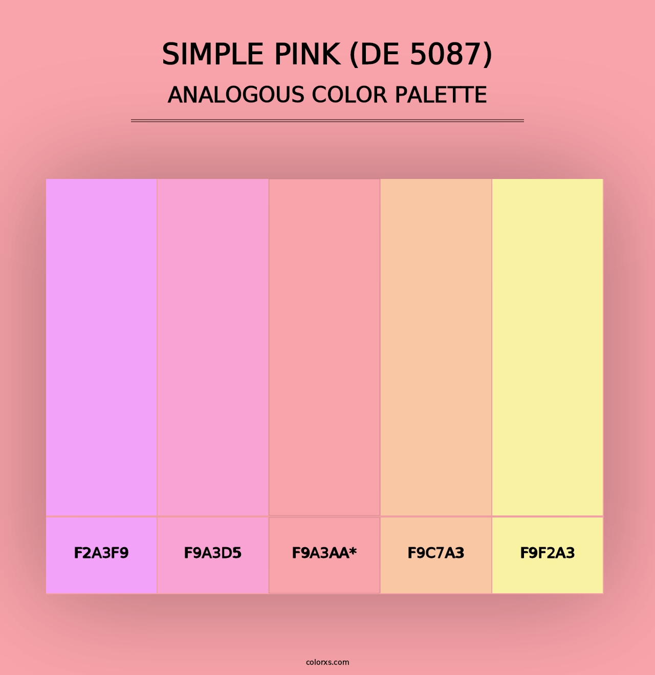 Simple Pink (DE 5087) - Analogous Color Palette