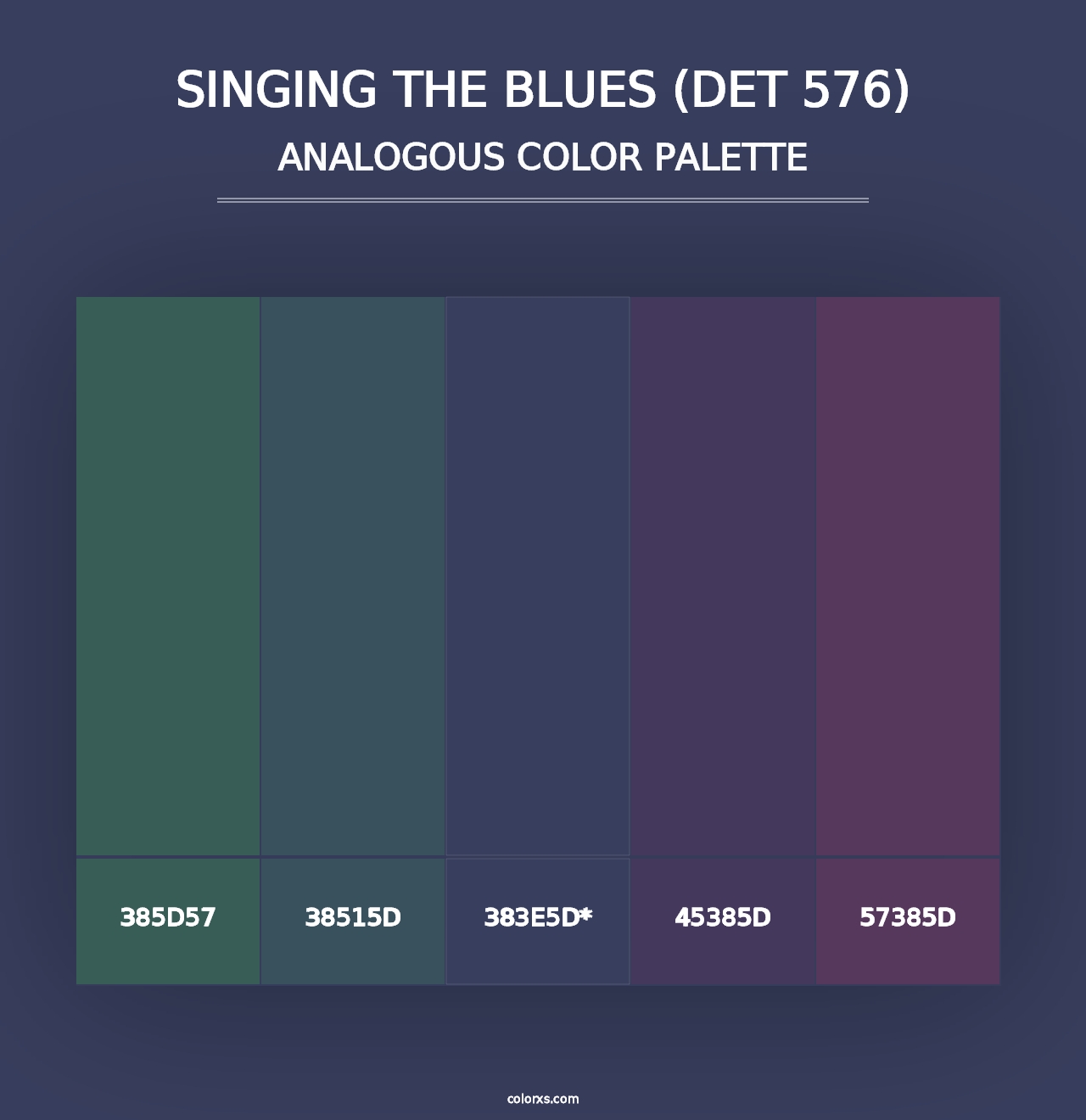 Singing the Blues (DET 576) - Analogous Color Palette