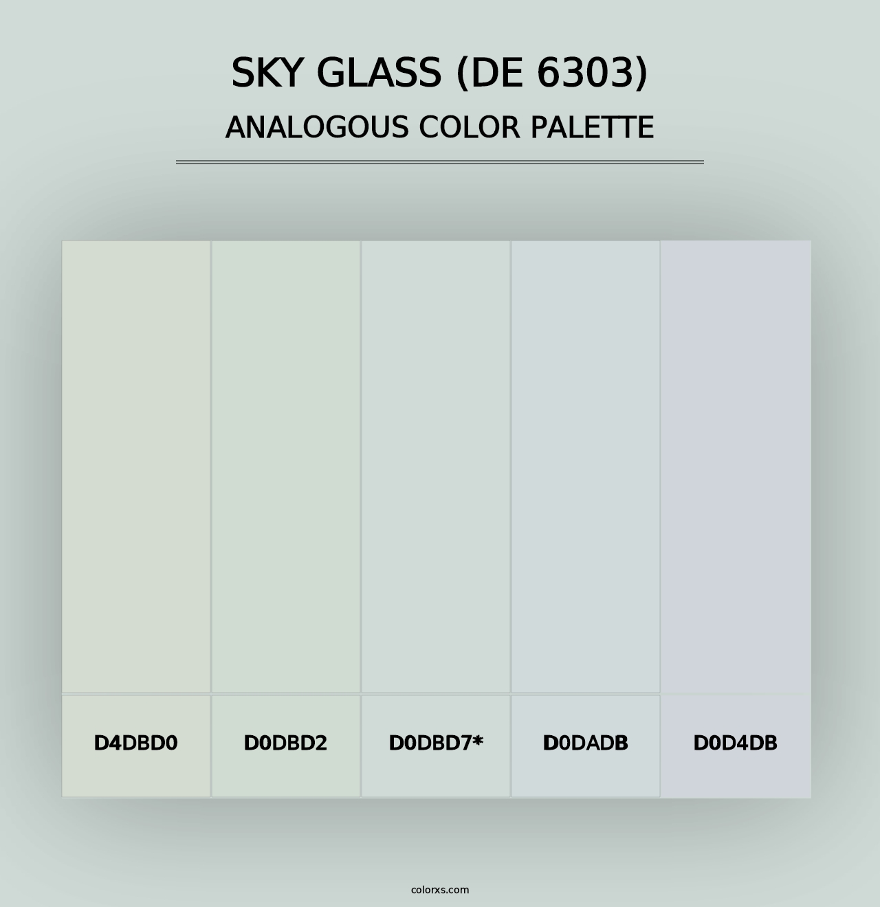 Sky Glass (DE 6303) - Analogous Color Palette