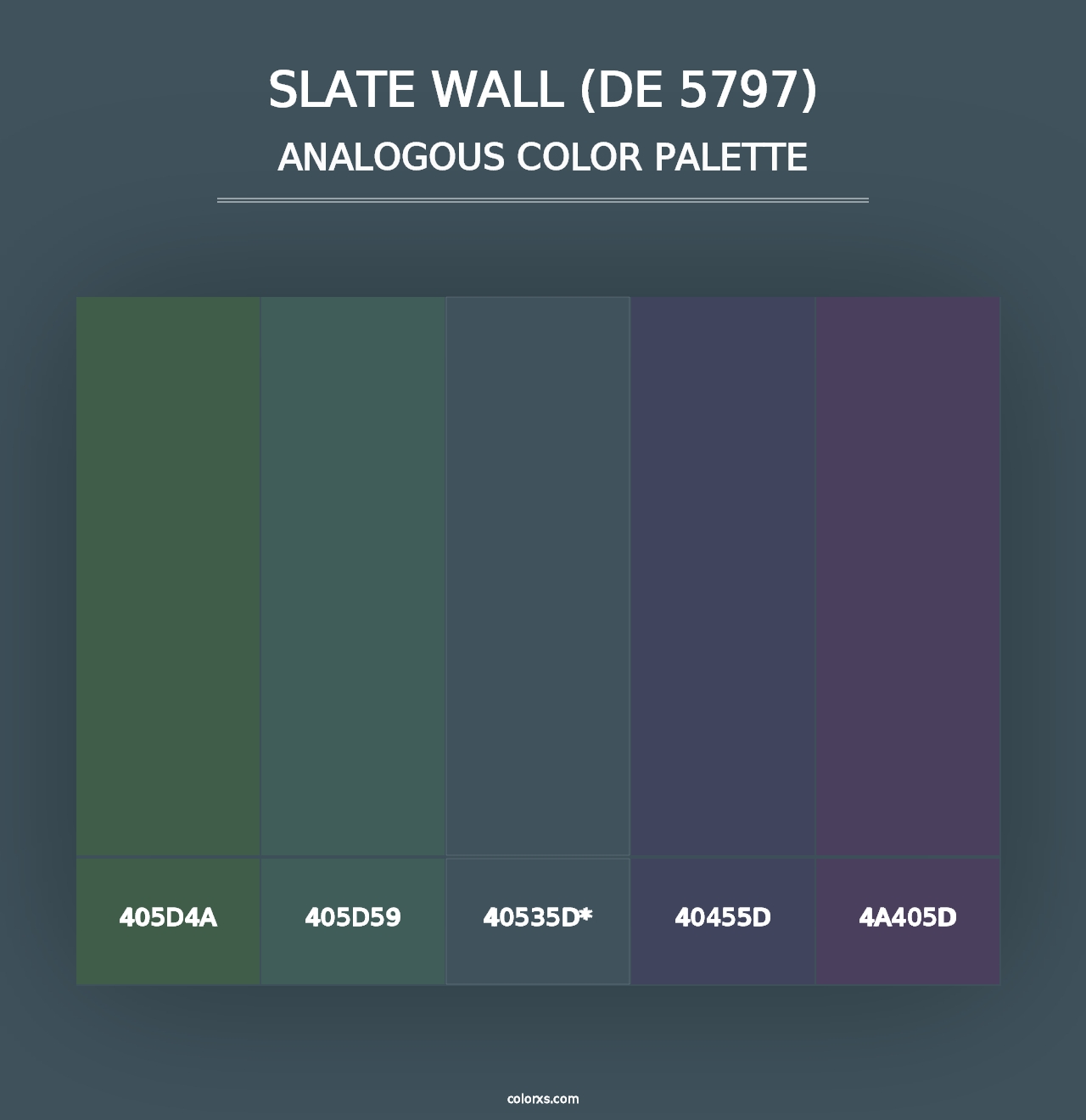 Slate Wall (DE 5797) - Analogous Color Palette