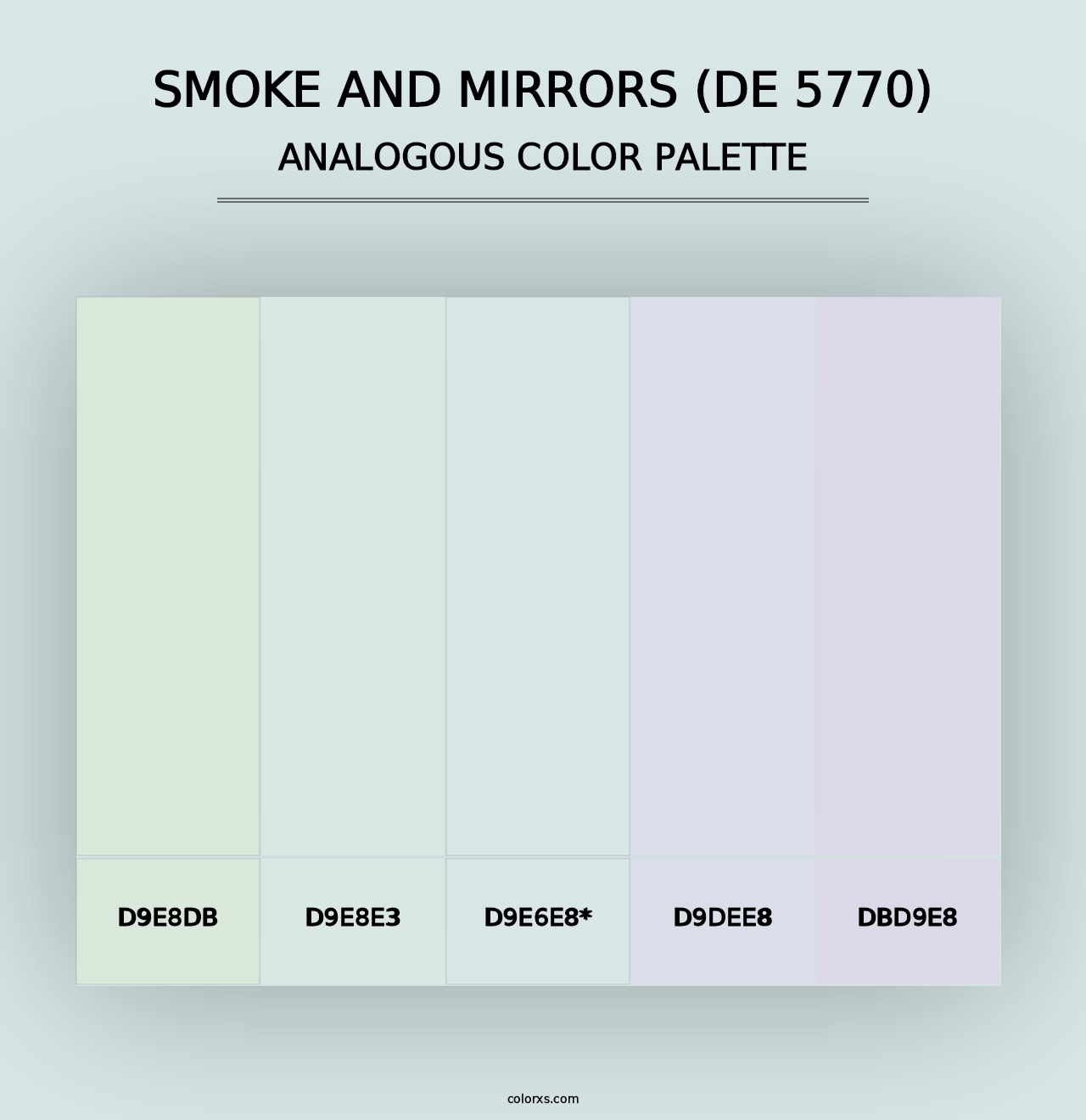 Smoke and Mirrors (DE 5770) - Analogous Color Palette