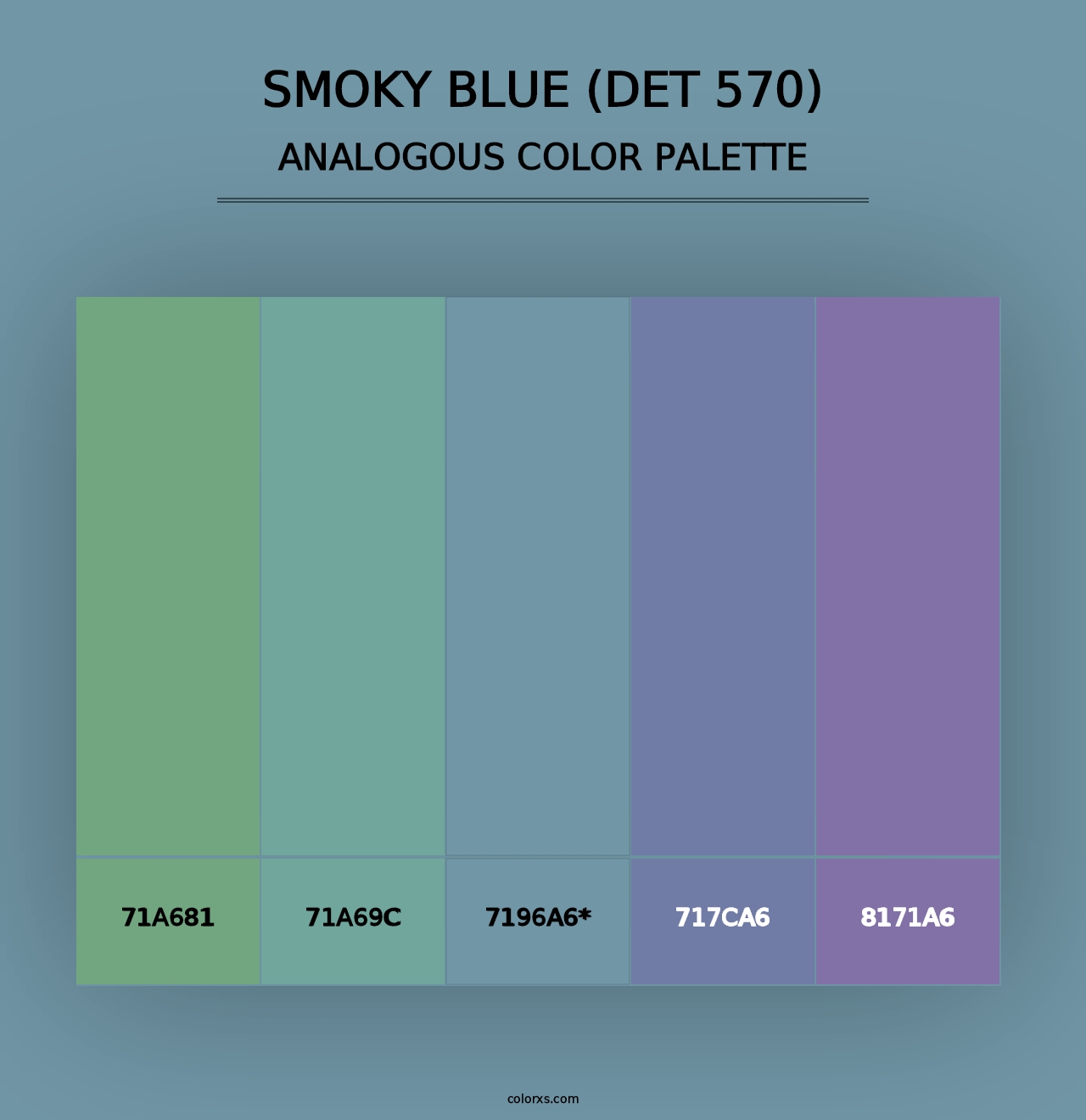 Smoky Blue (DET 570) - Analogous Color Palette