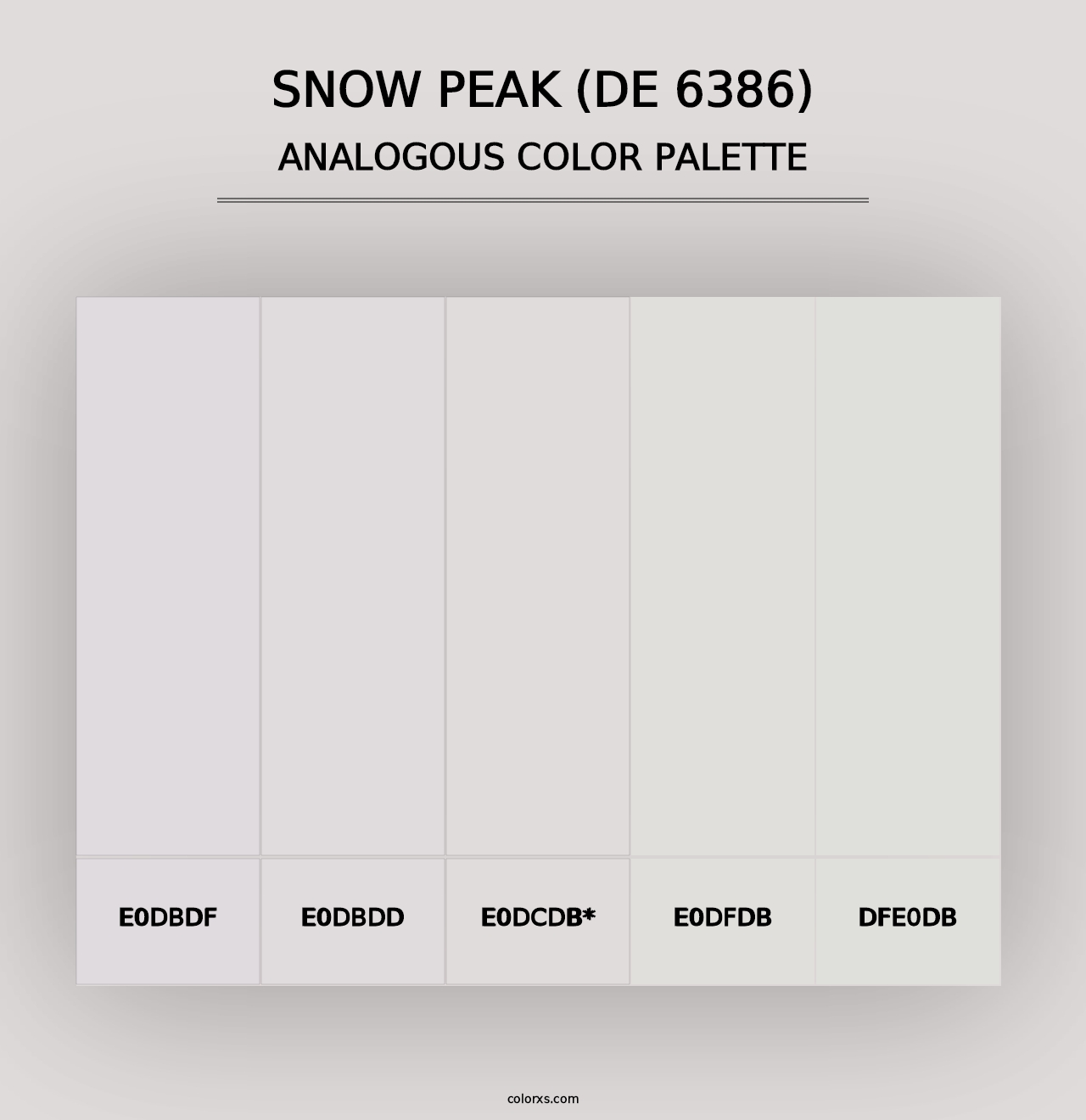 Snow Peak (DE 6386) - Analogous Color Palette