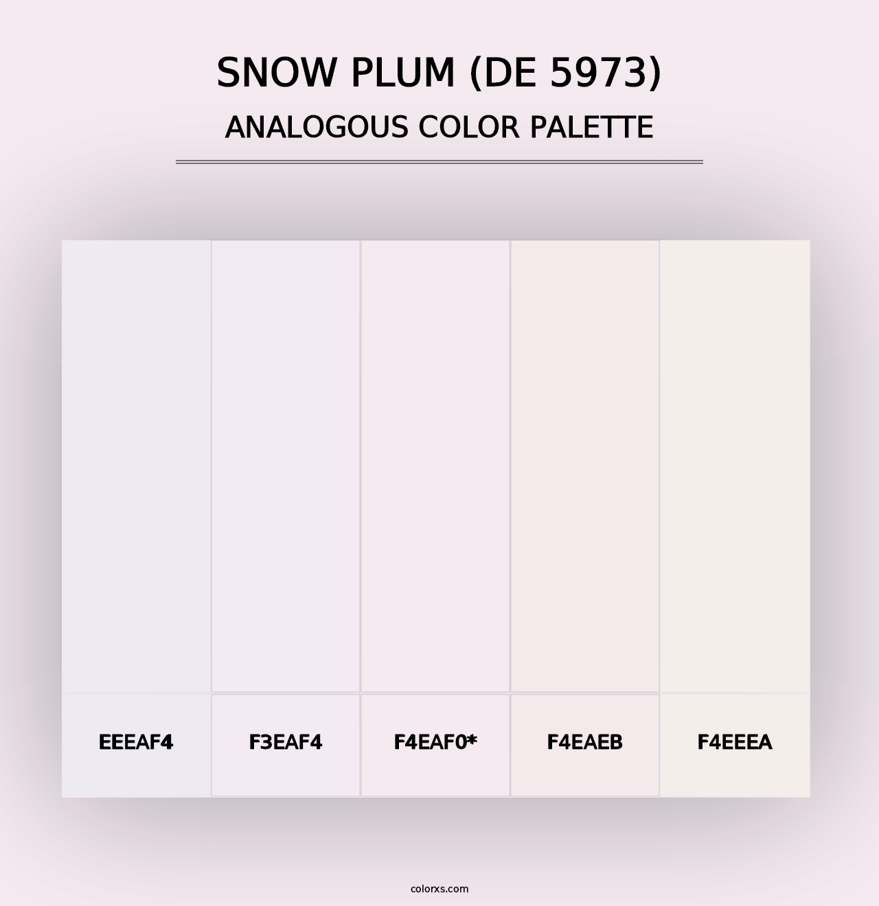 Snow Plum (DE 5973) - Analogous Color Palette