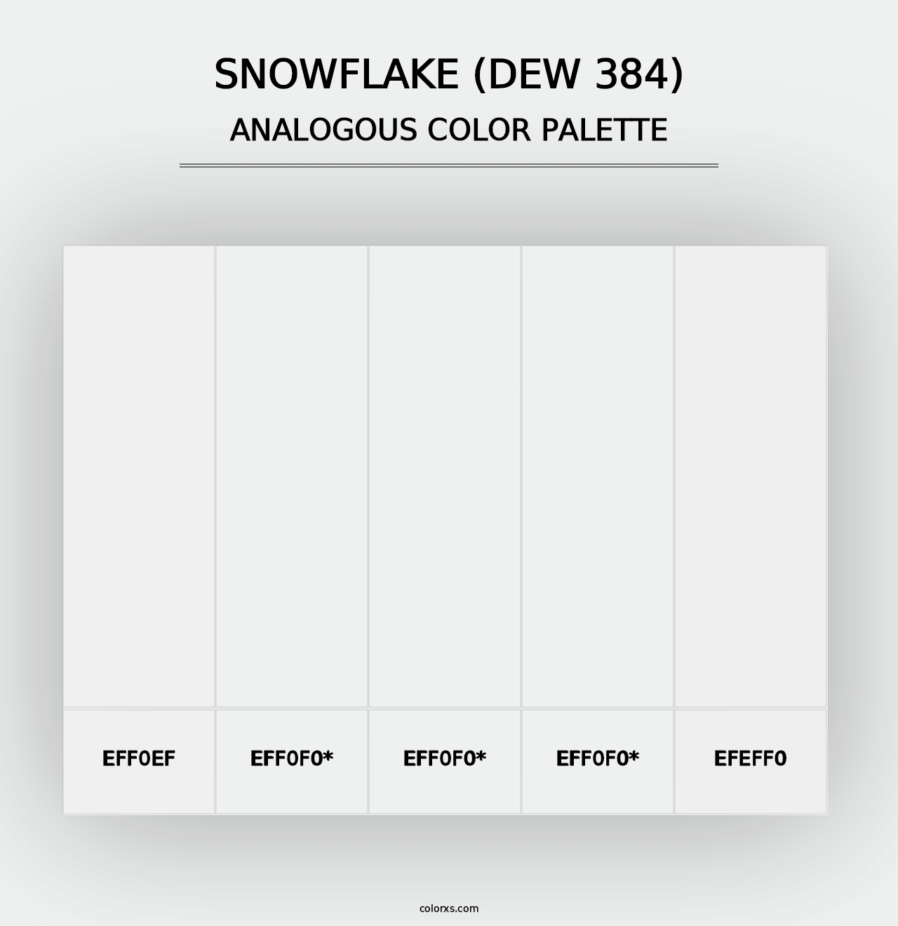 Snowflake (DEW 384) - Analogous Color Palette