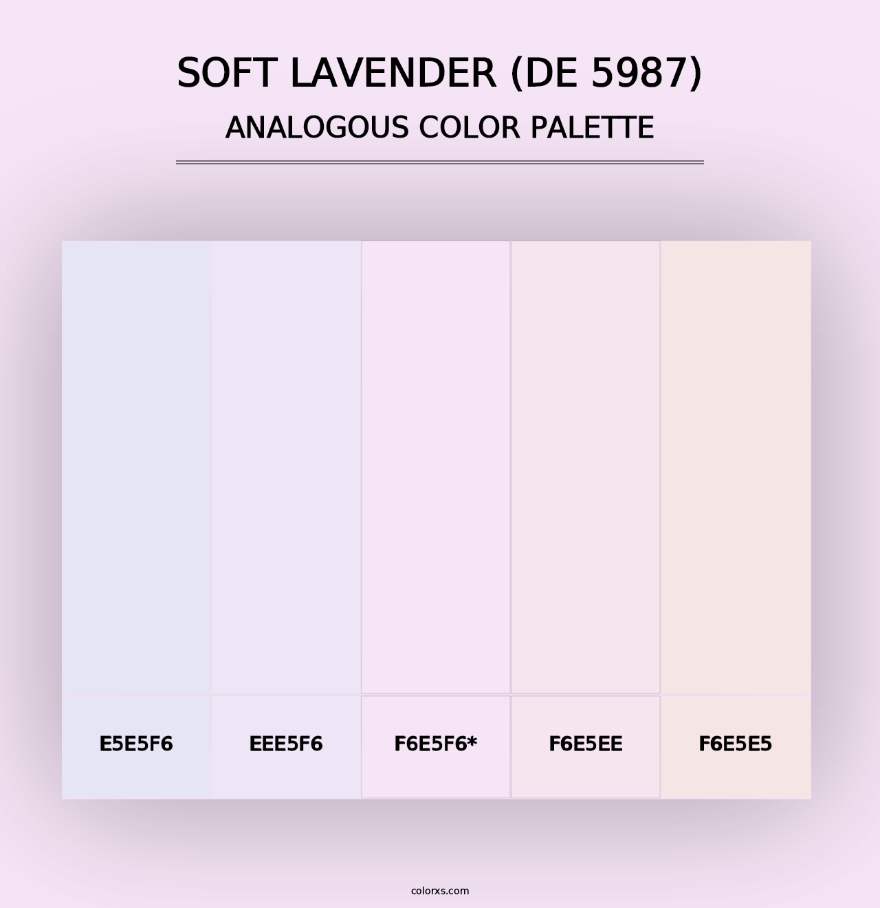 Soft Lavender (DE 5987) - Analogous Color Palette