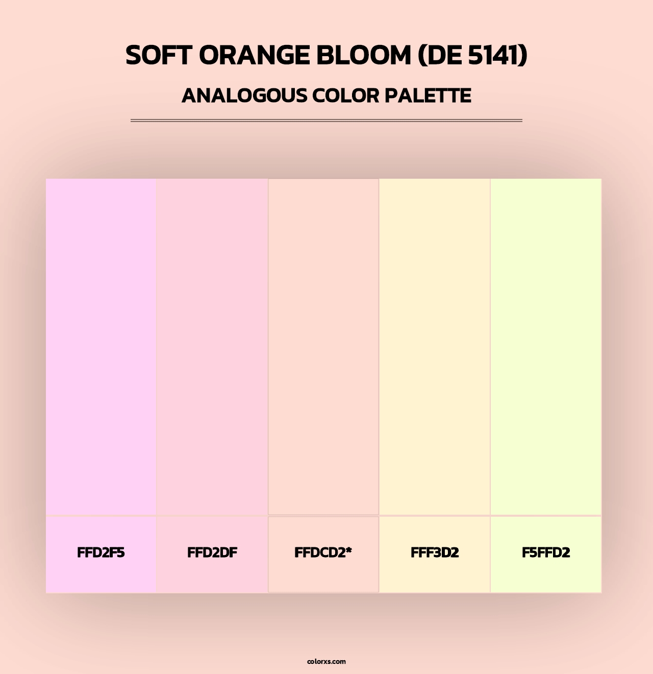 Soft Orange Bloom (DE 5141) - Analogous Color Palette