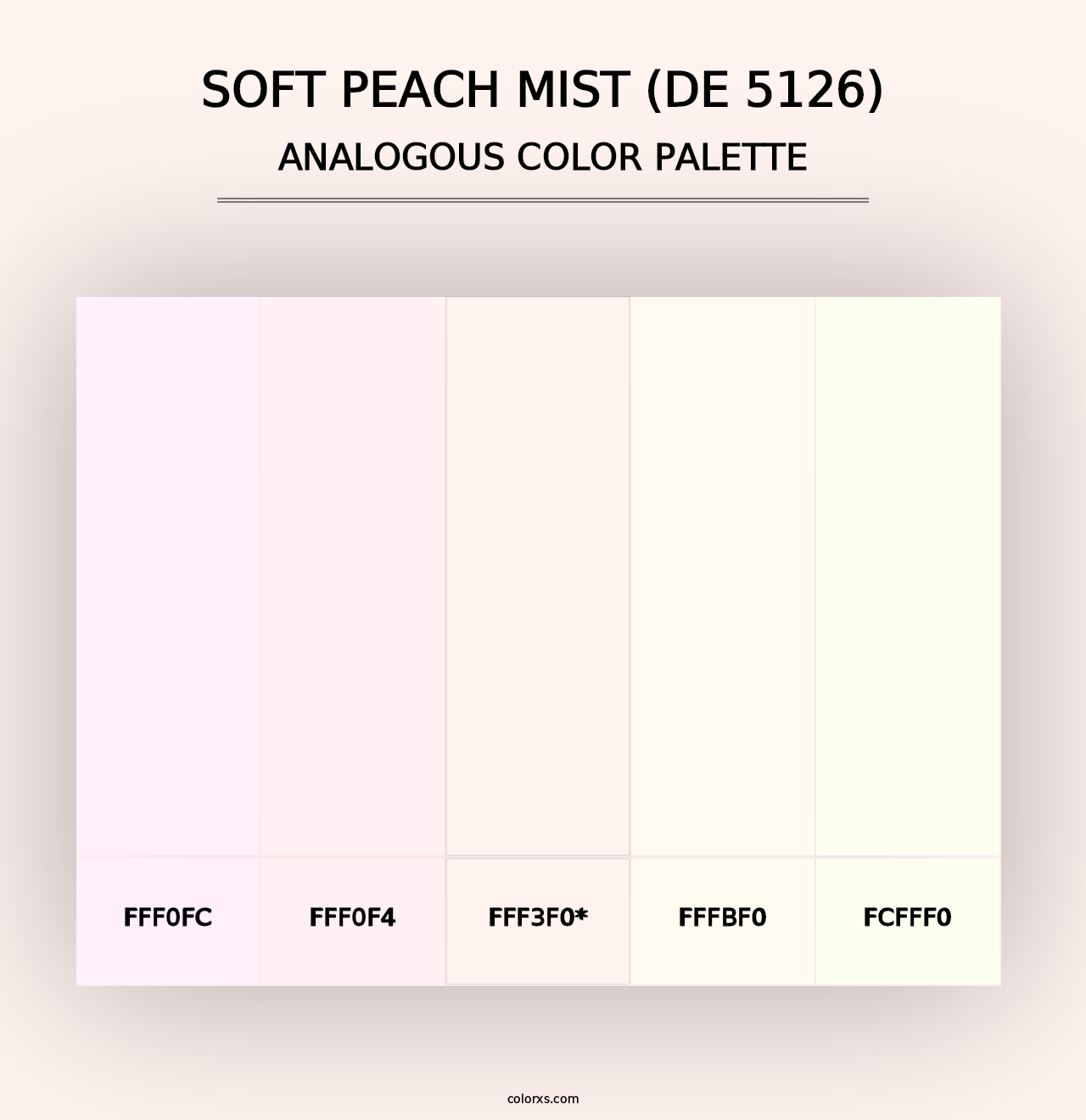 Soft Peach Mist (DE 5126) - Analogous Color Palette