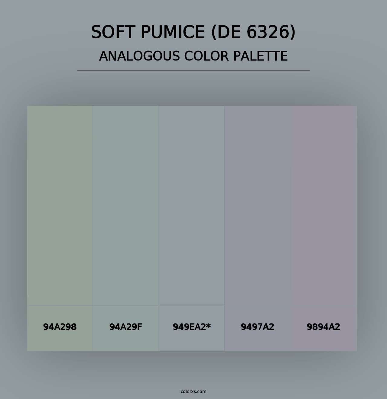 Soft Pumice (DE 6326) - Analogous Color Palette