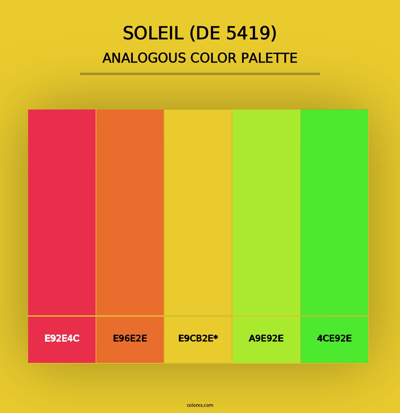 Soleil (DE 5419) - Analogous Color Palette