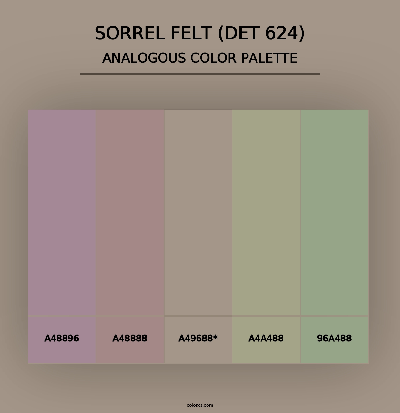 Sorrel Felt (DET 624) - Analogous Color Palette