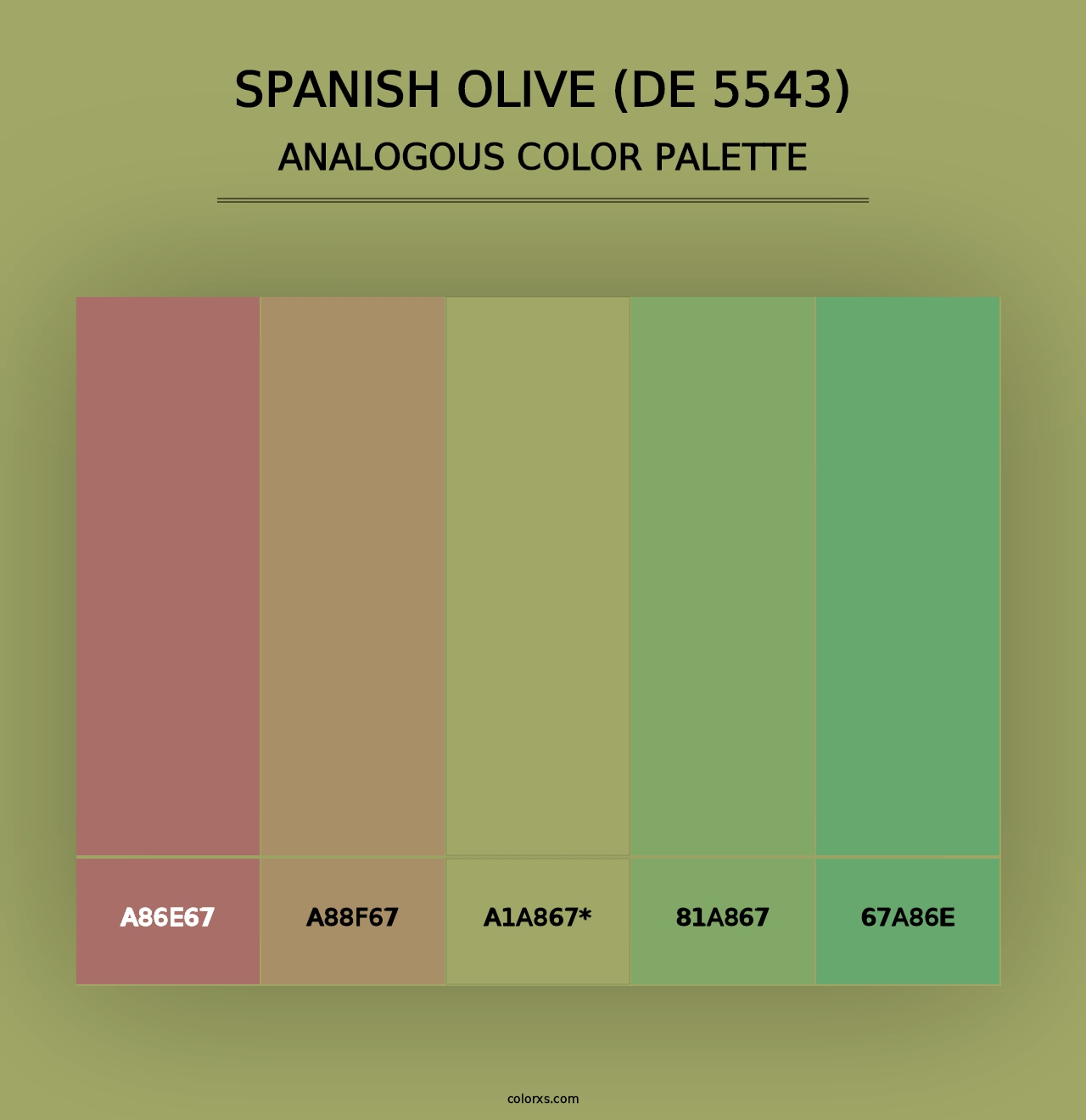 Spanish Olive (DE 5543) - Analogous Color Palette