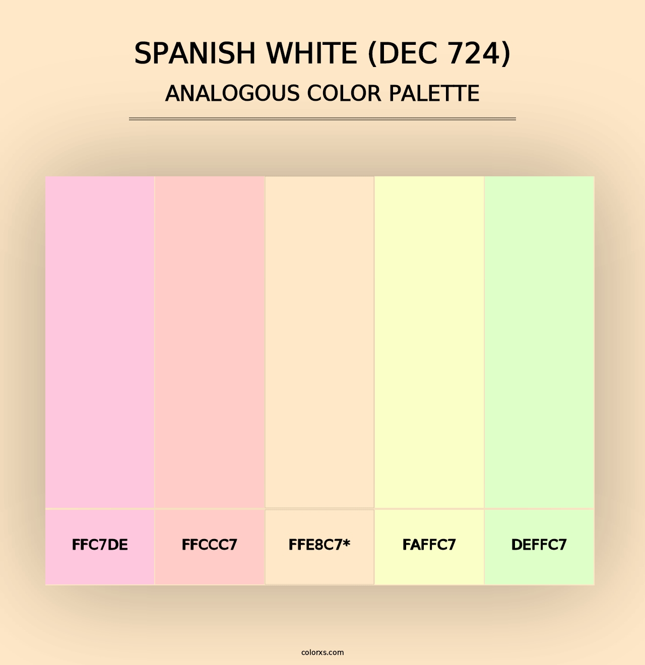 Spanish White (DEC 724) - Analogous Color Palette