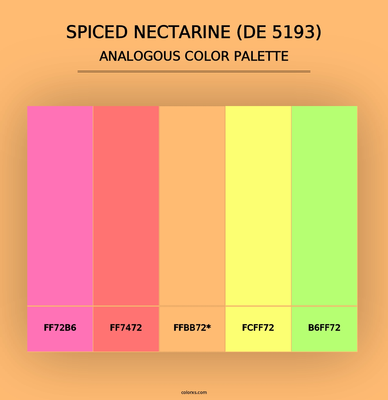 Spiced Nectarine (DE 5193) - Analogous Color Palette