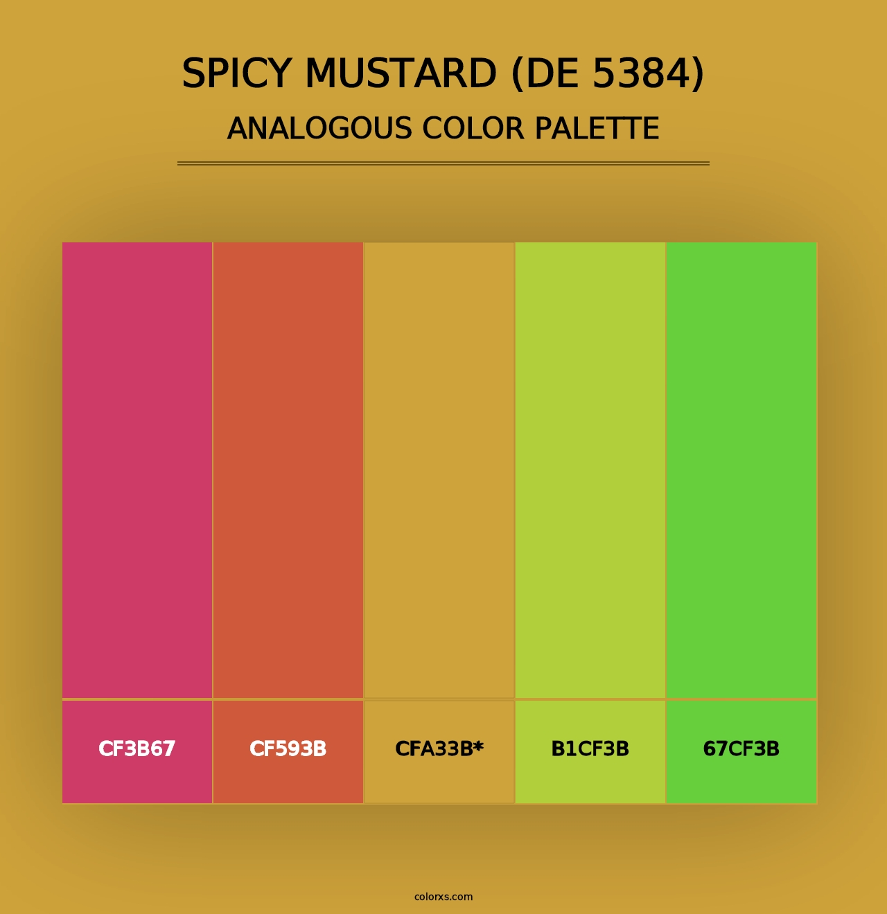 Spicy Mustard (DE 5384) - Analogous Color Palette