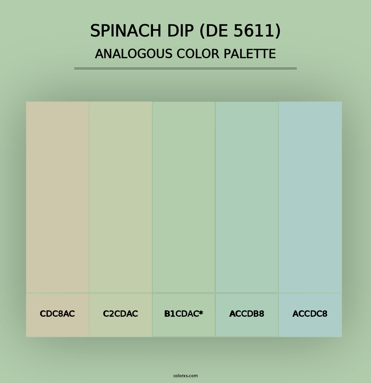 Spinach Dip (DE 5611) - Analogous Color Palette