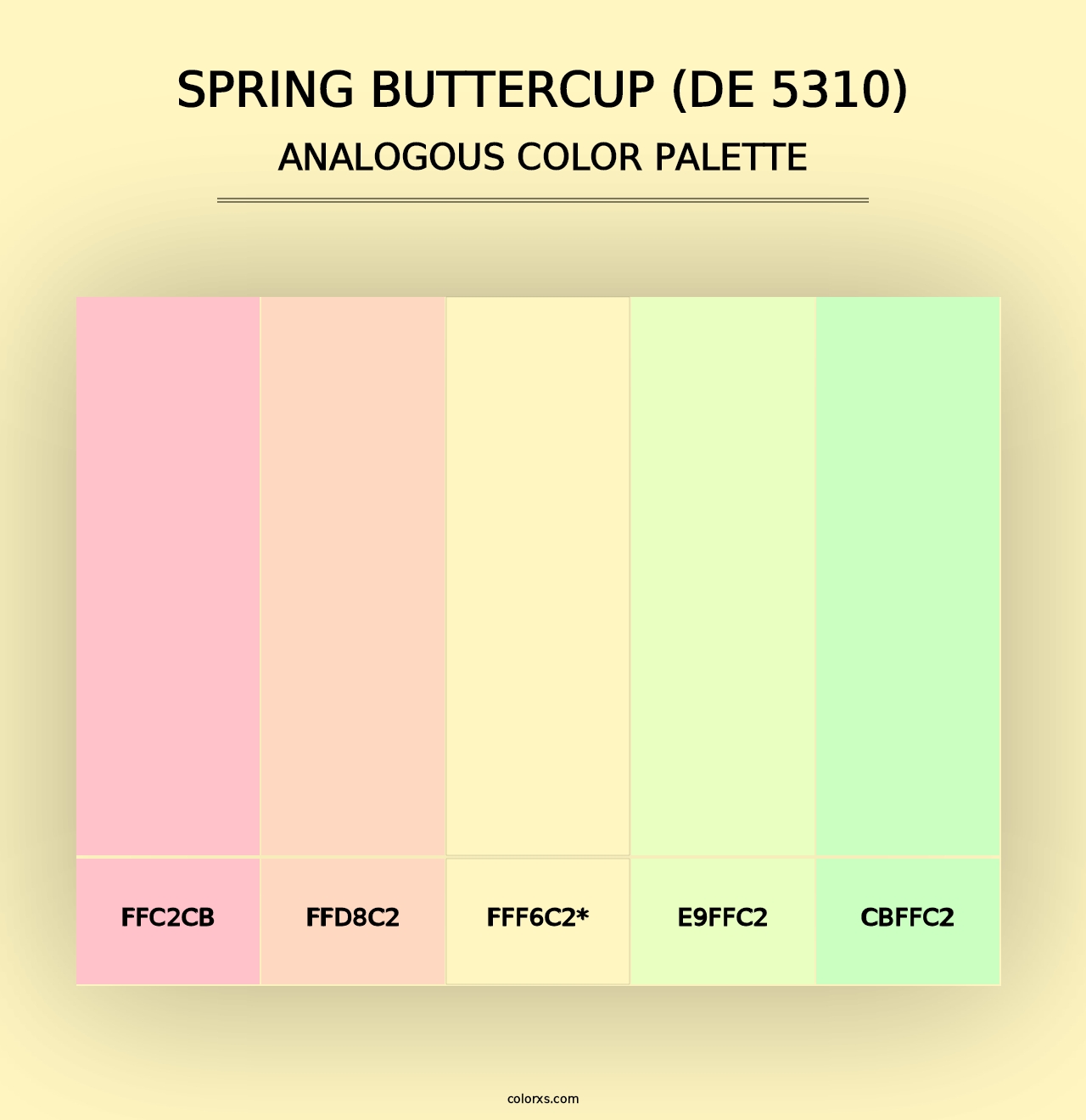 Spring Buttercup (DE 5310) - Analogous Color Palette