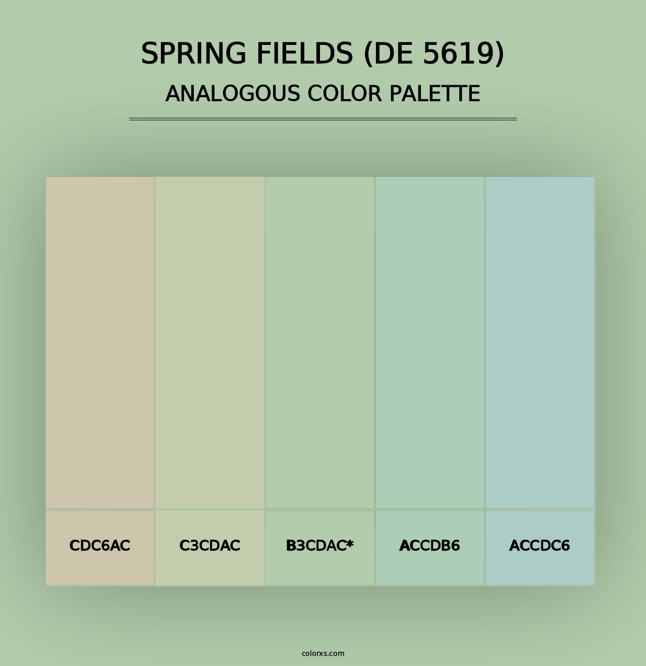 Spring Fields (DE 5619) - Analogous Color Palette