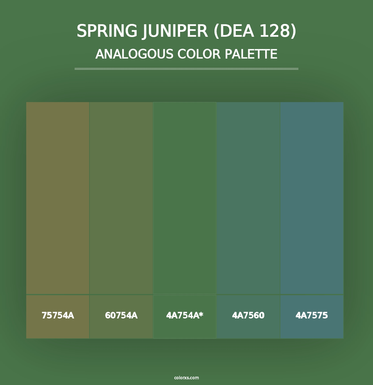 Spring Juniper (DEA 128) - Analogous Color Palette