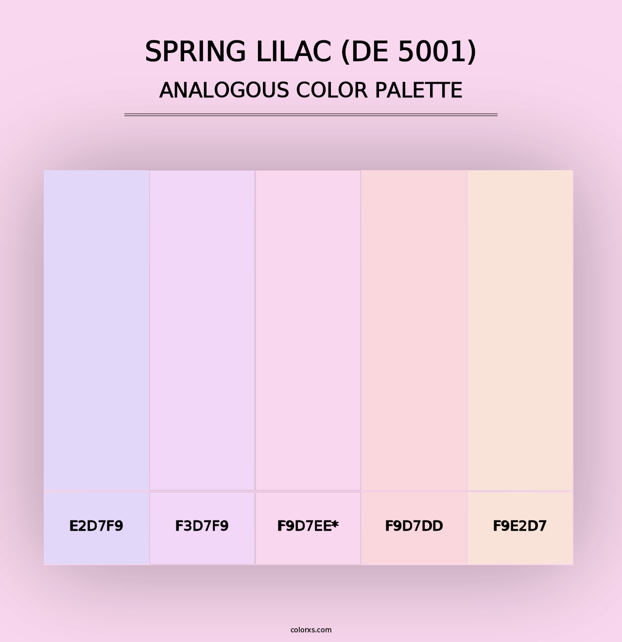 Spring Lilac (DE 5001) - Analogous Color Palette