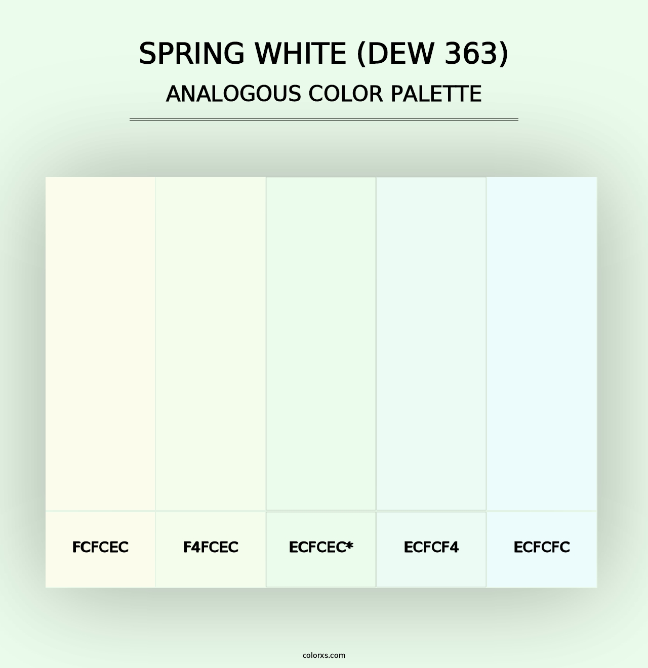 Spring White (DEW 363) - Analogous Color Palette