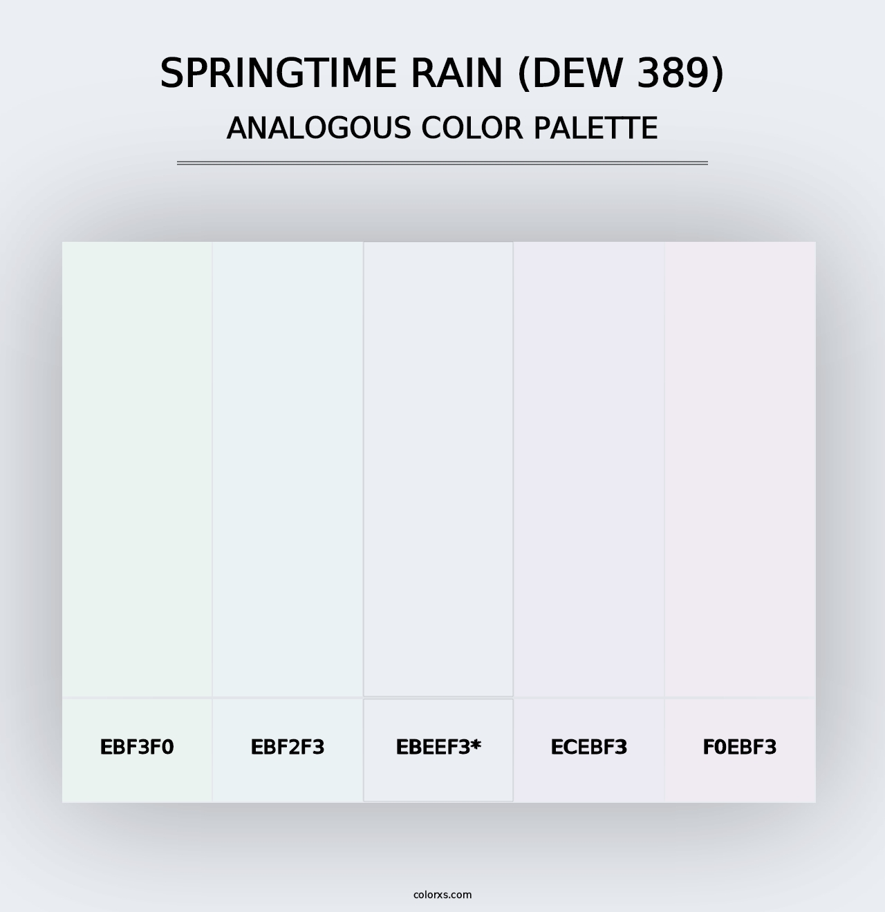 Springtime Rain (DEW 389) - Analogous Color Palette