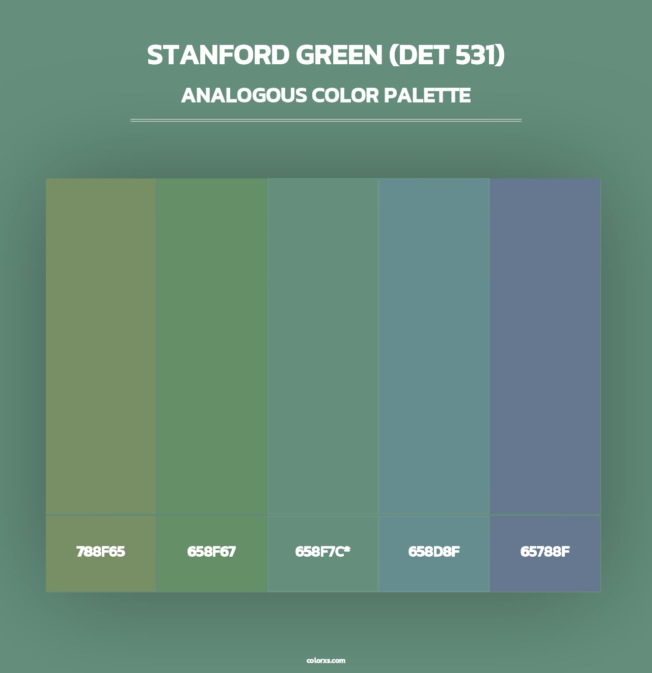 Stanford Green (DET 531) - Analogous Color Palette