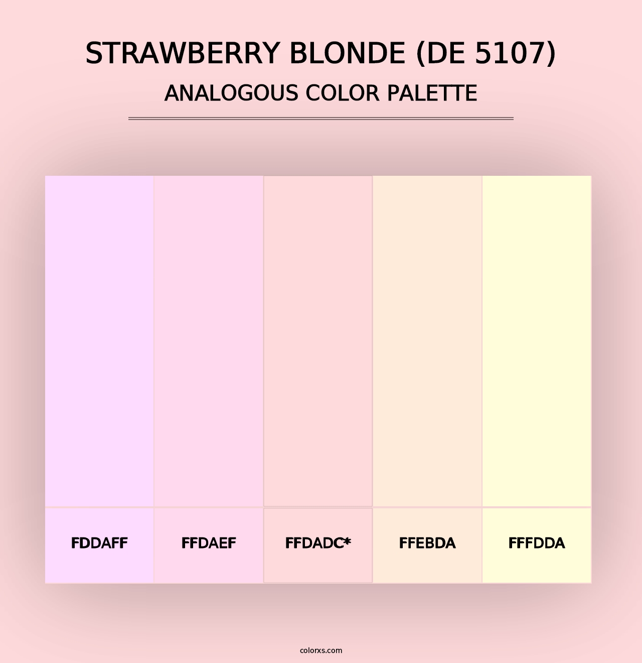 Strawberry Blonde (DE 5107) - Analogous Color Palette