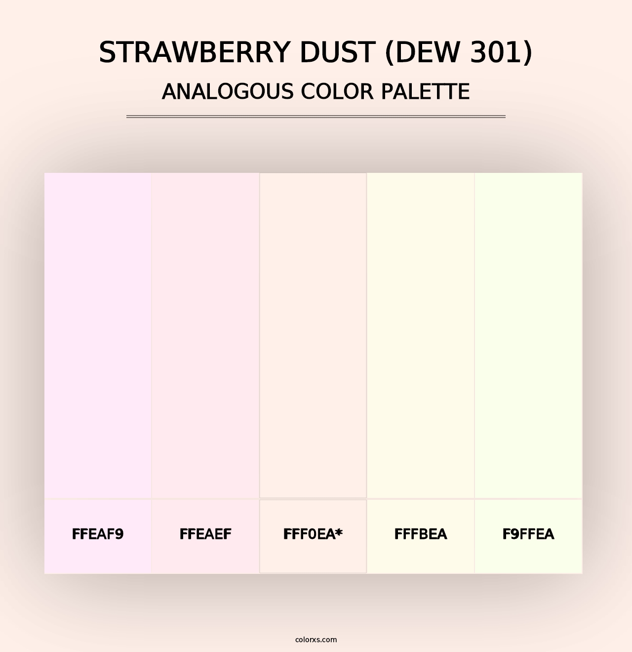 Strawberry Dust (DEW 301) - Analogous Color Palette