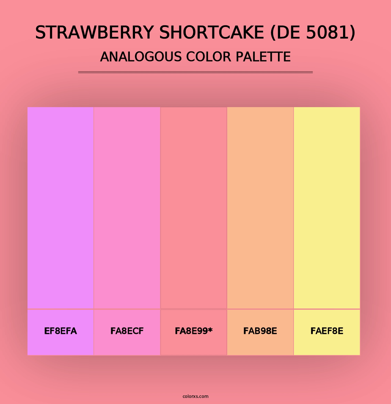 Strawberry Shortcake (DE 5081) - Analogous Color Palette