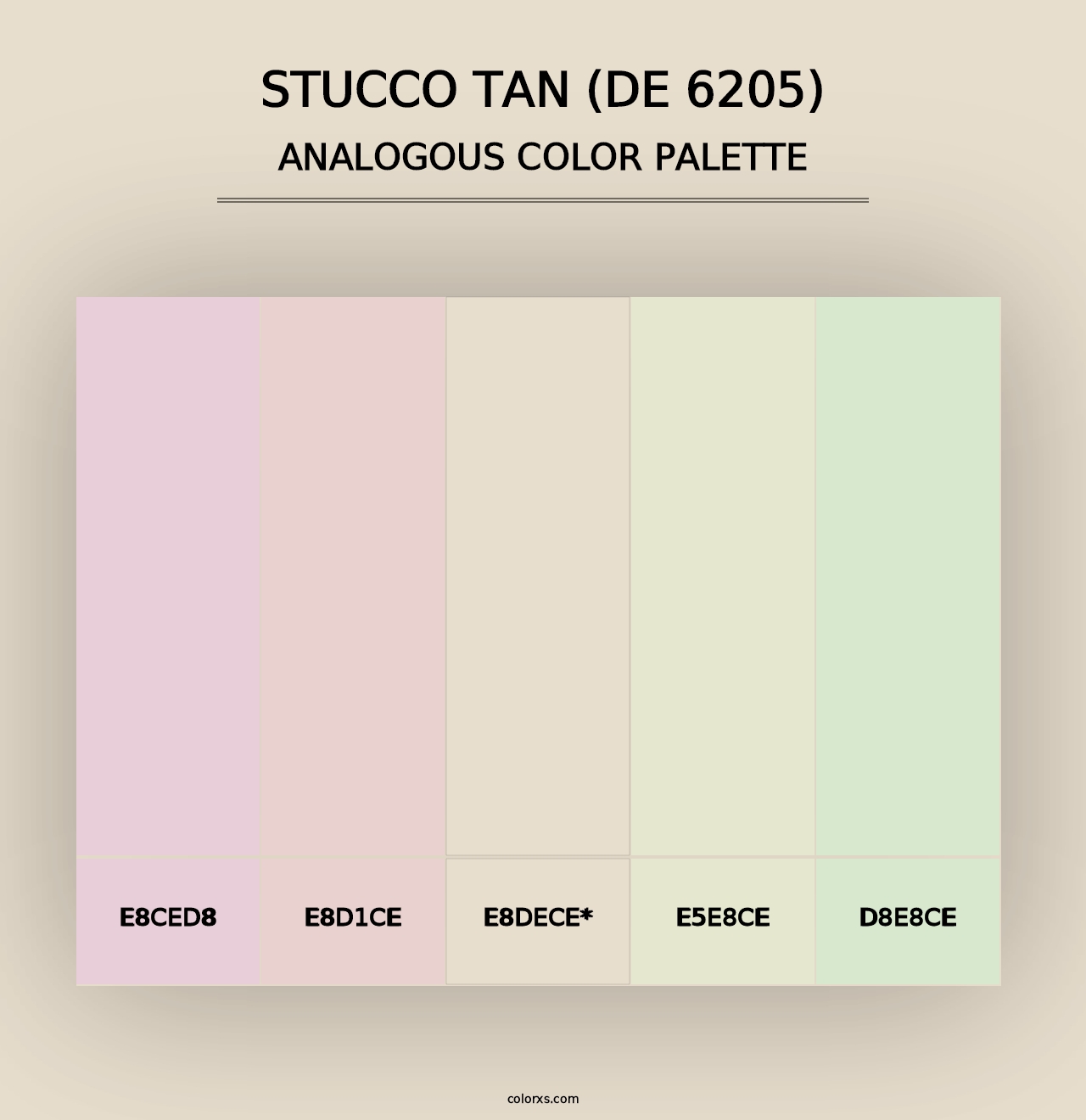 Stucco Tan (DE 6205) - Analogous Color Palette