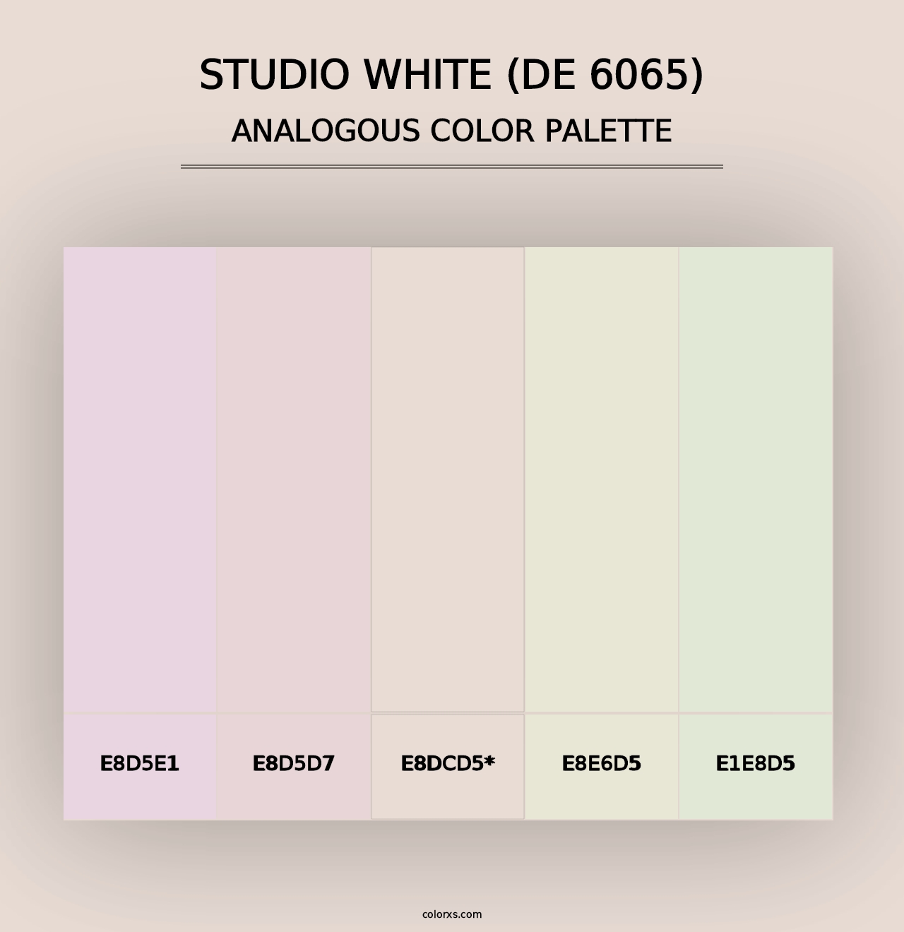 Studio White (DE 6065) - Analogous Color Palette