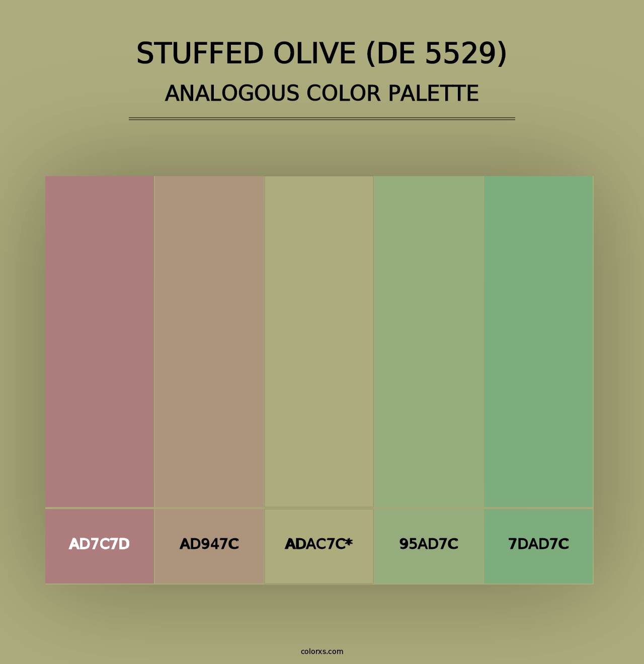 Stuffed Olive (DE 5529) - Analogous Color Palette