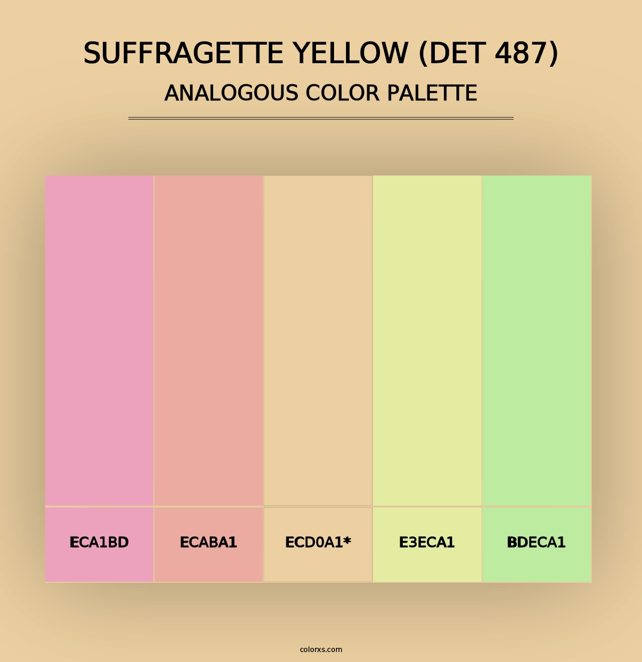 Suffragette Yellow (DET 487) - Analogous Color Palette