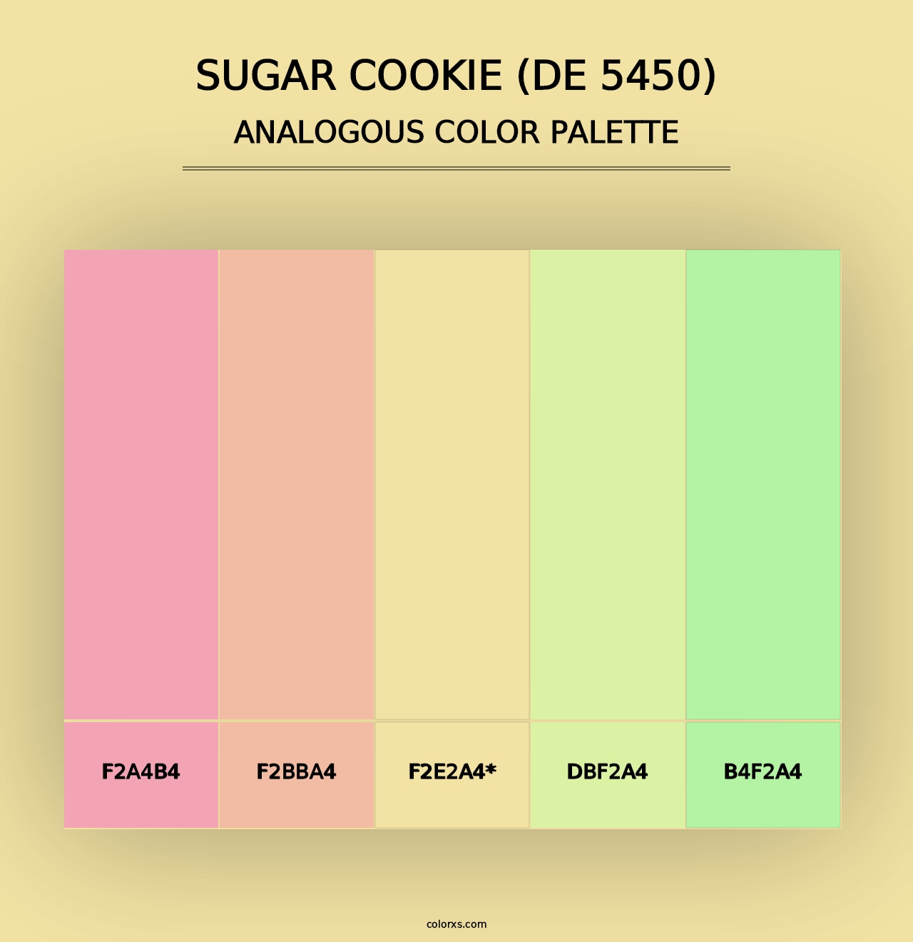 Sugar Cookie (DE 5450) - Analogous Color Palette