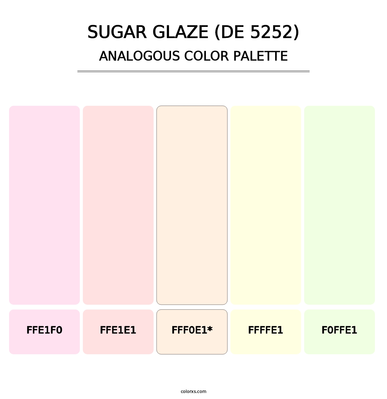 Sugar Glaze (DE 5252) - Analogous Color Palette