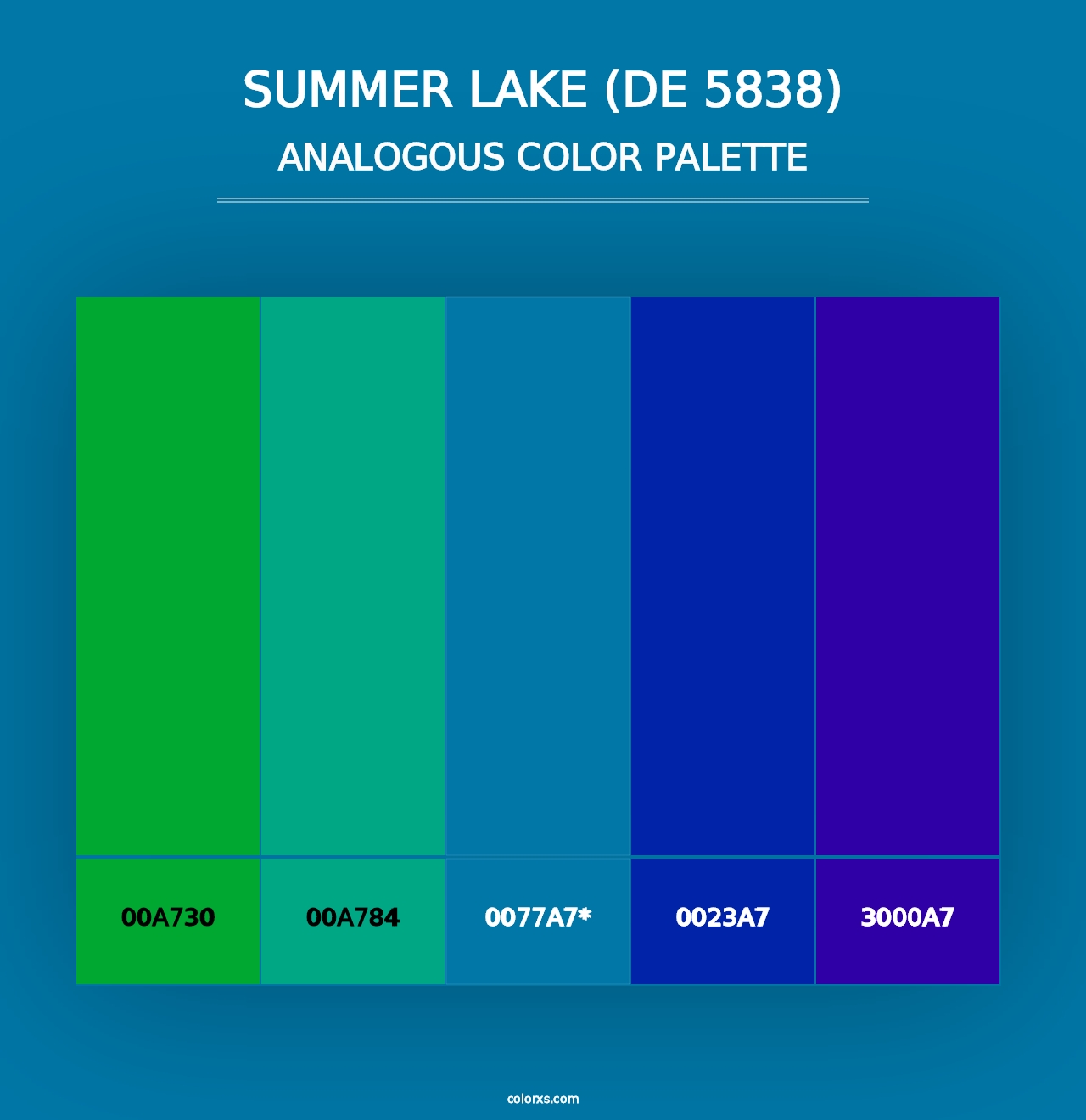 Summer Lake (DE 5838) - Analogous Color Palette