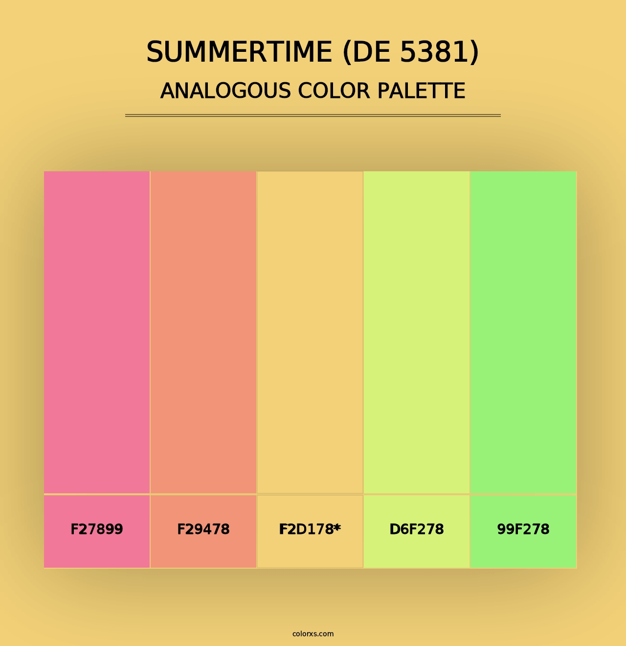 Summertime (DE 5381) - Analogous Color Palette